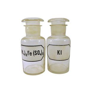 Antique Chemist Apothecary Glass Jars Bottles Germany 6.5"